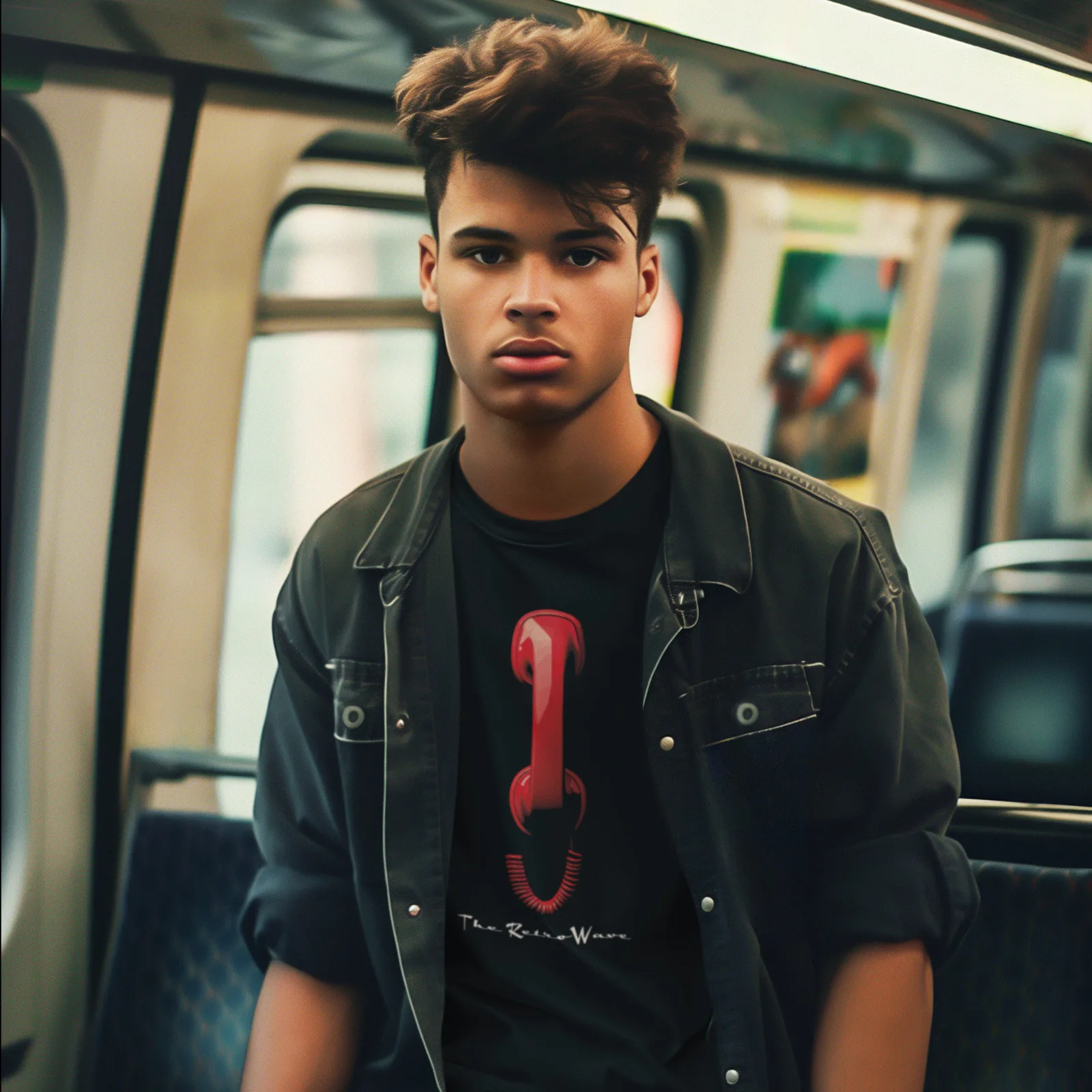 T-Shirt The Secret Red Phone – Retro Style Wear – T-Shirt The Secret Red Phone – Retro Style Wear (detail 2)