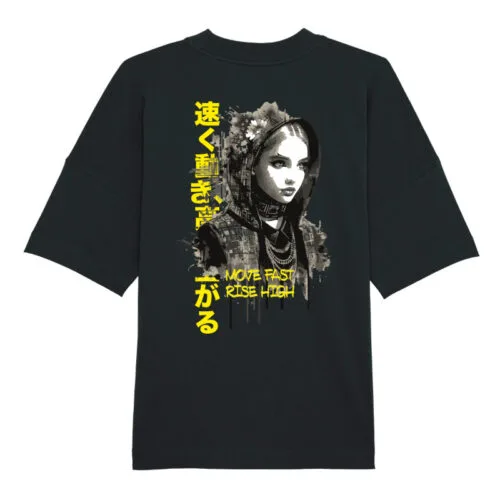 Oversized T-shirt Move Fast Rise High yellow