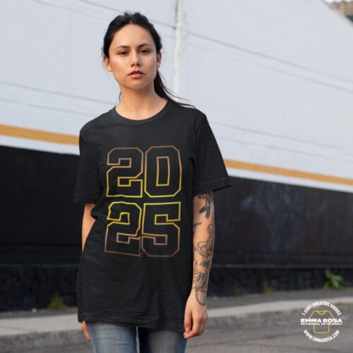 Oversized T-shirt voor Dames – X-mas and New Year – Trendy Oversized T-shirt voor Dames – 2025 (detail 2)