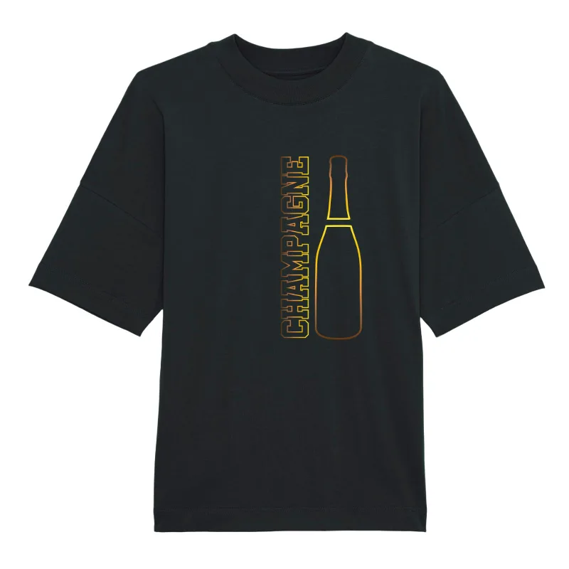 Oversized T-shirt Drinking Only Champagne – X-mas and New Year – Oversized T-shirt Drinking Only Champagne