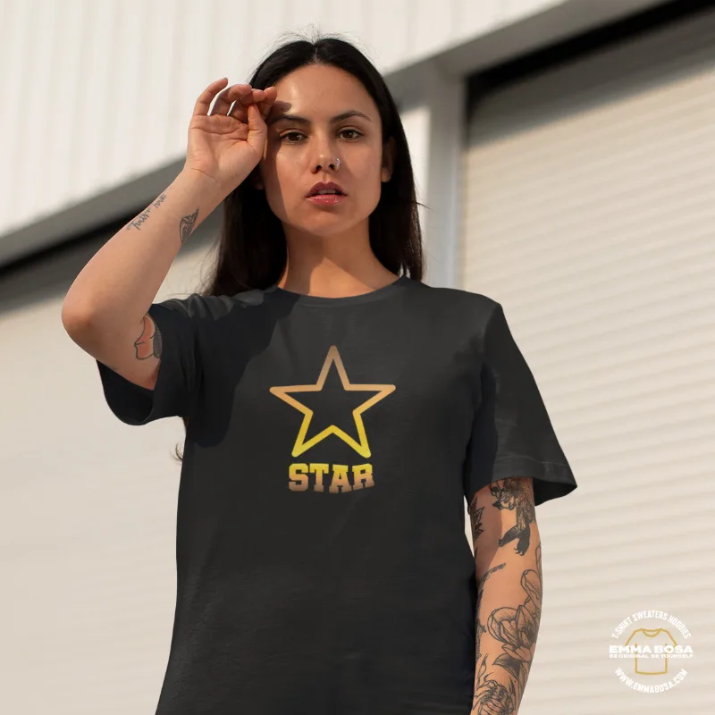 oversized T-shirt – T-shirt Sassy Style – Oversized T-shirt Wishing on a Star (detail 2)