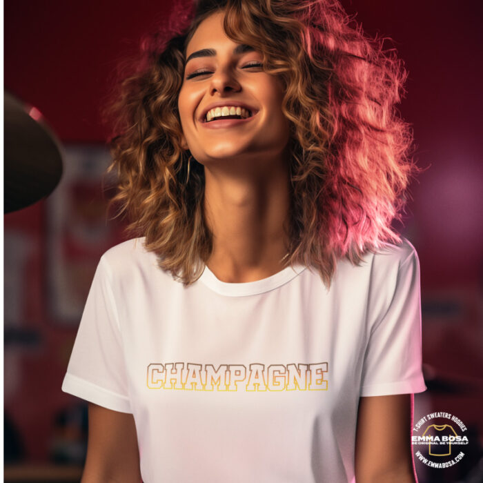 T-Shirt Just Champagne - Afbeelding 4