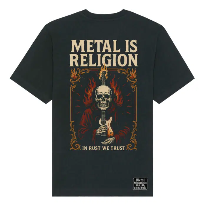 T-Shirt Loose Fit Metal is Religion In rust we trust