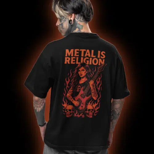 T-Shirt Loose Fit Metal is Religion