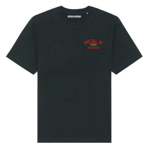 T-Shirt Loose Fit Metal is Religion Tattoo
