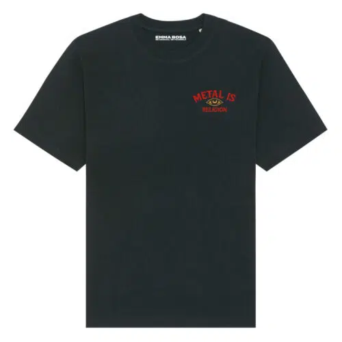 T-Shirt Loose Fit Metal is Religion Tattoo