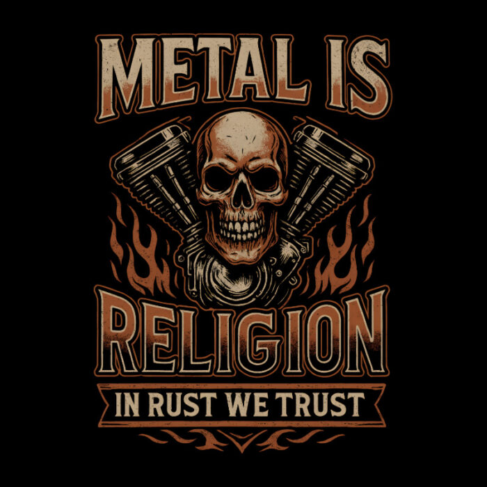T-Shirt Loose Metal is Religion Motor