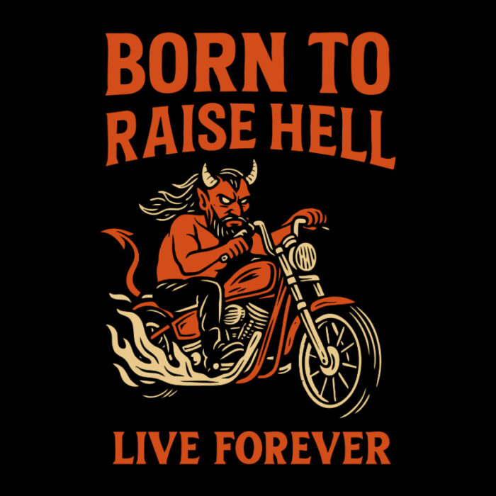 T-Shirt Loose Born to Raise Hell