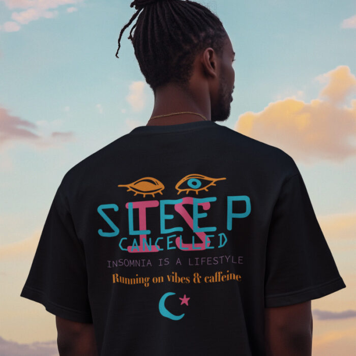 T-Shirt Loose Fit Sleep is Cancelled - Afbeelding 2