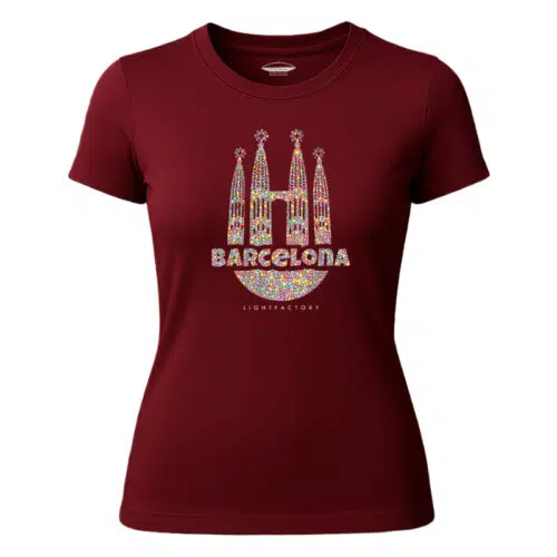 T-shirt Dames Love Barcelona Lichtstadkunst