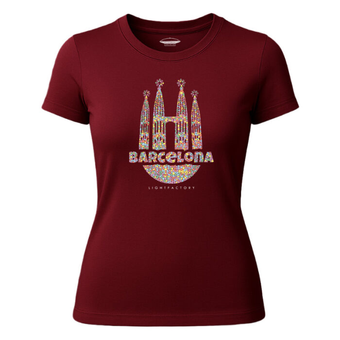 T-shirt Dames Love Barcelona Lichtstadkunst
