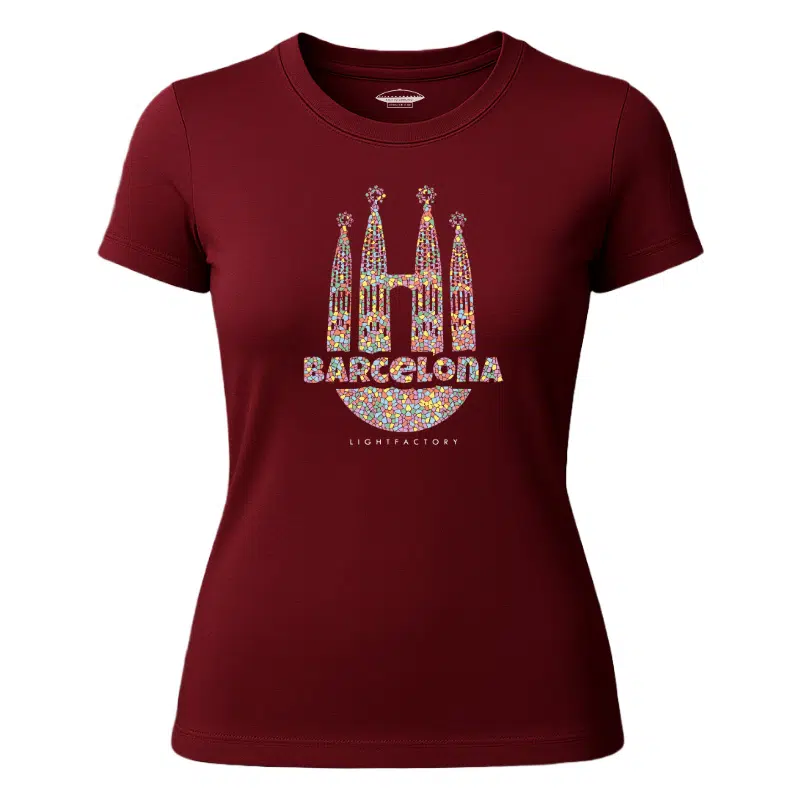 T-shirt Dames Love Barcelona – Lichtstadkunst – T-shirt Dames Love Barcelona – Lichtstadkunst