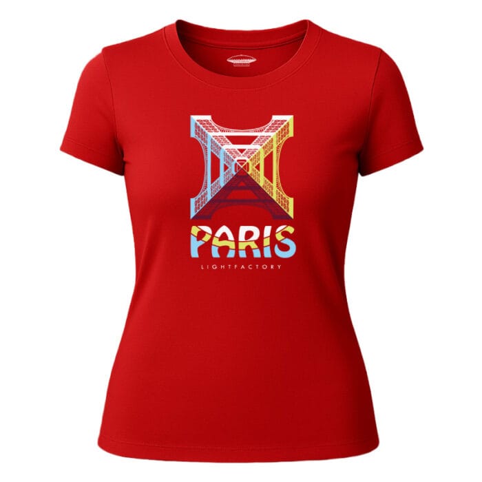 T-shirt Dames Paris Paris Lichtstadkunst