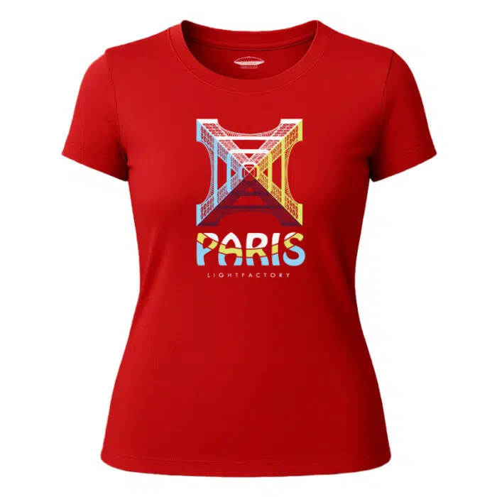 T-shirt Dames Paris Paris Lichtstadkunst