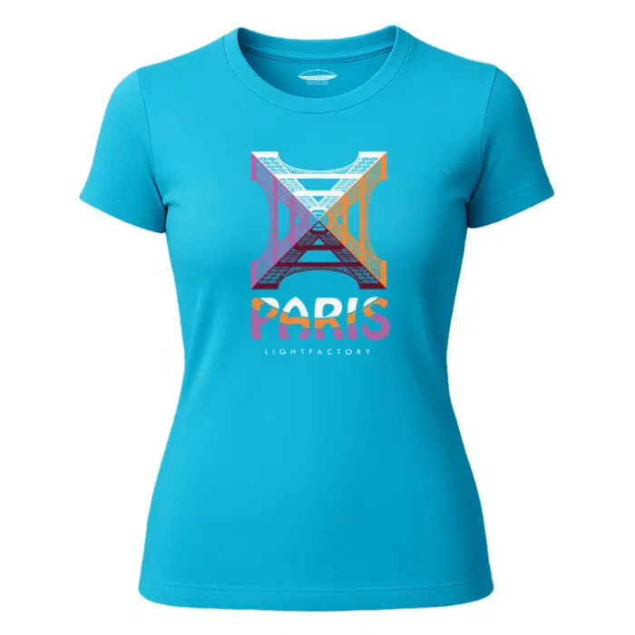 T-shirt Dames Paris Paris Lichtstadkunst
