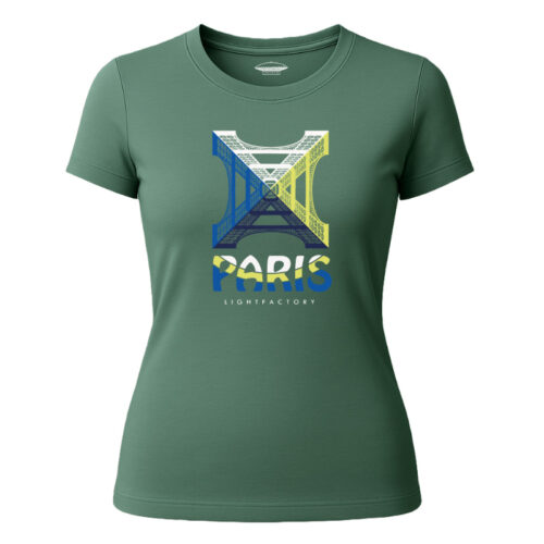T-shirt Dames Paris Paris Lichtstadkunst