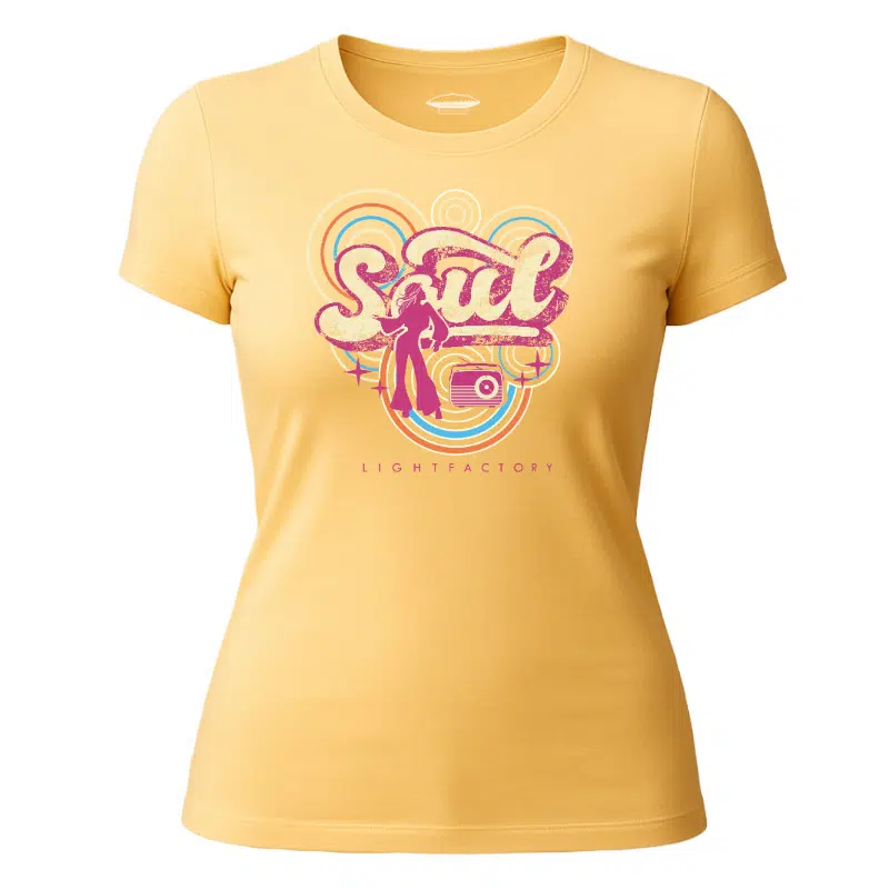 Dames T-shirt Soul – Lichtstadkunst – Dames T-shirt Soul van Lichtstadkunst – Beperkte Oplage