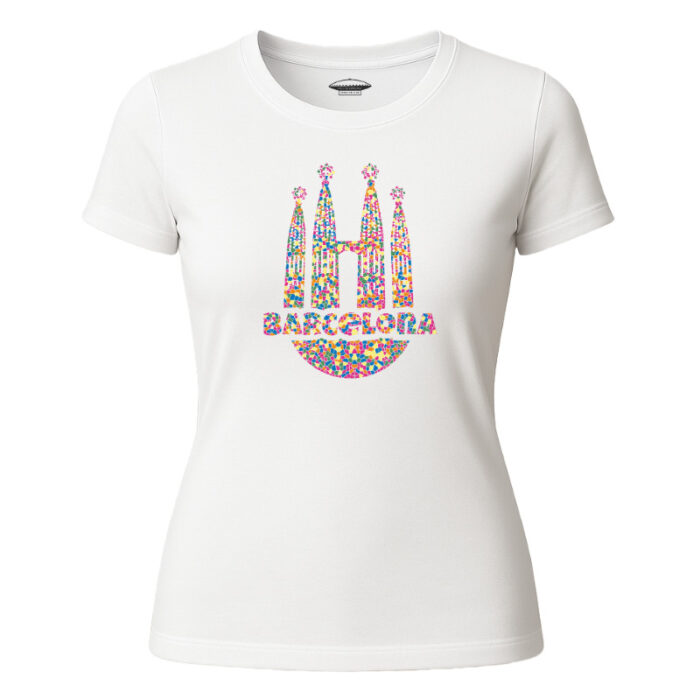 T-shirt Dames Love Barcelona Lichtstadkunst