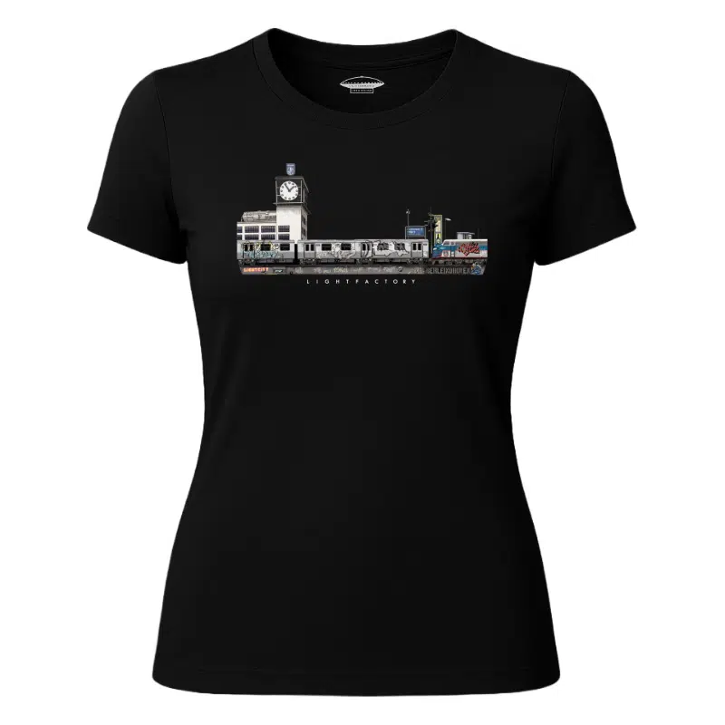 T-shirt Dames Berleintoven – Lichtstadkunst – T-shirt Dames Berleintoven Lichtstadkunst