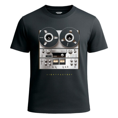 T-Shirt Heren Tape recorder factory Lichtstadkunst