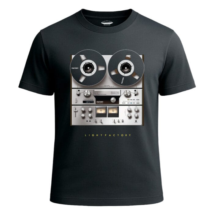 T-Shirt Heren Tape recorder factory Lichtstadkunst