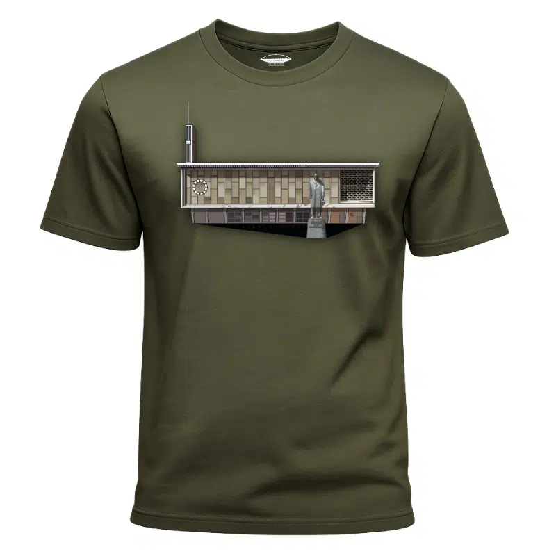 Eindhoven design T-shirt – Lichtstadkunst – T-Shirt Heren Lichtstadkunst Eindhoven Station