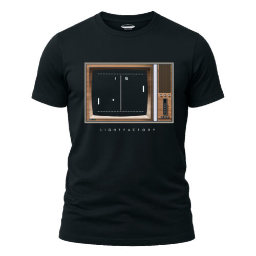T-Shirt Heren Television Pong Lichtstadkunst