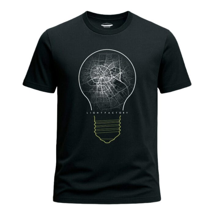 T-Shirt Heren Eindhoven Maps Lichtstadkunst