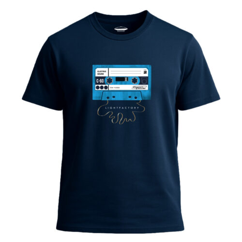 T-Shirt Heren Cassette Audio Tape Lichtstadkunst