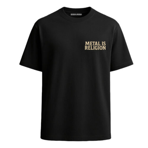 T-Shirt Loose Fit Metal is Religion In rust we trust