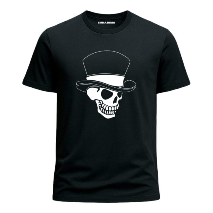 Skull TopHat T-shirt – Halloween, Metal Frequencies – Skull TopHat T-shirt voor Heren - Edgy Design