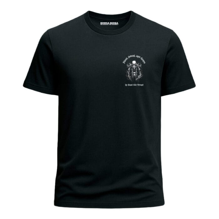 T-shirt Skull Biker in Rust we Trust