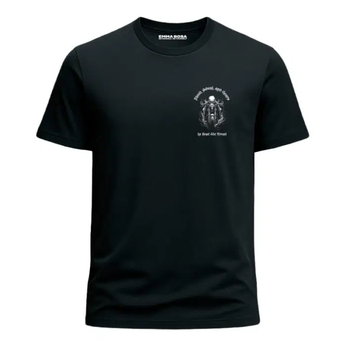 T-shirt Skull Biker in Rust we Trust