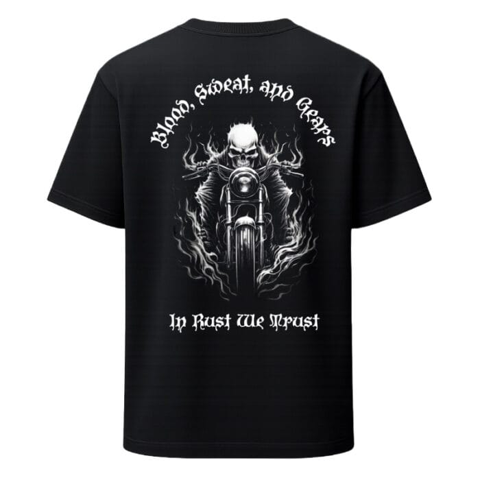 T-shirt Skull Biker in Rust we Trust