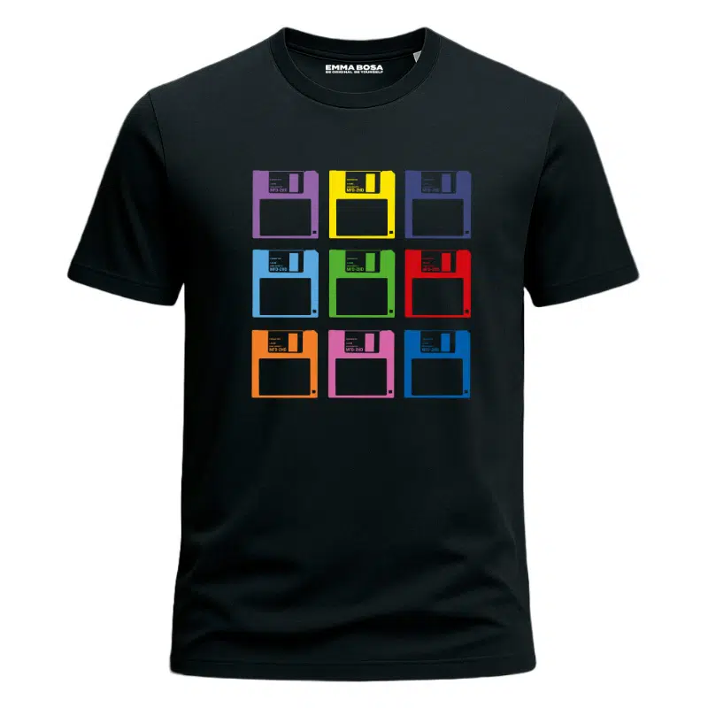 T-Shirt Pop Disk – Retro Style Wear – T-Shirt Pop Disk – Retro Style voor Heren