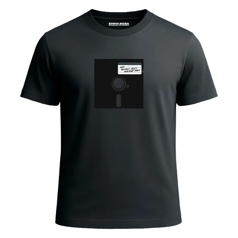 Retro T-Shirt – Retro Style Wear – Retro T-Shirt met Floppy Disk Print