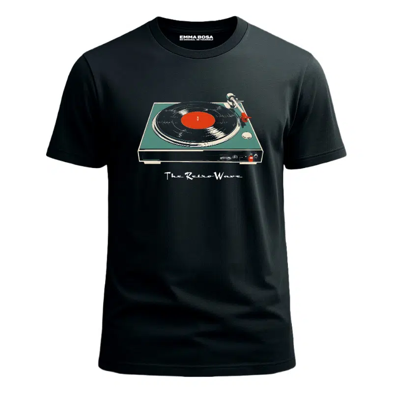 T-shirt Retro Platenspeler – Retro Style Wear – T-Shirt Retro Platenspeler voor Muziekliefhebbers