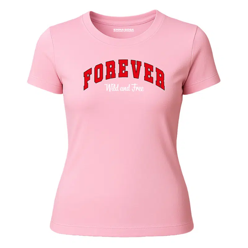 T-shirt Forever Wild and Free White