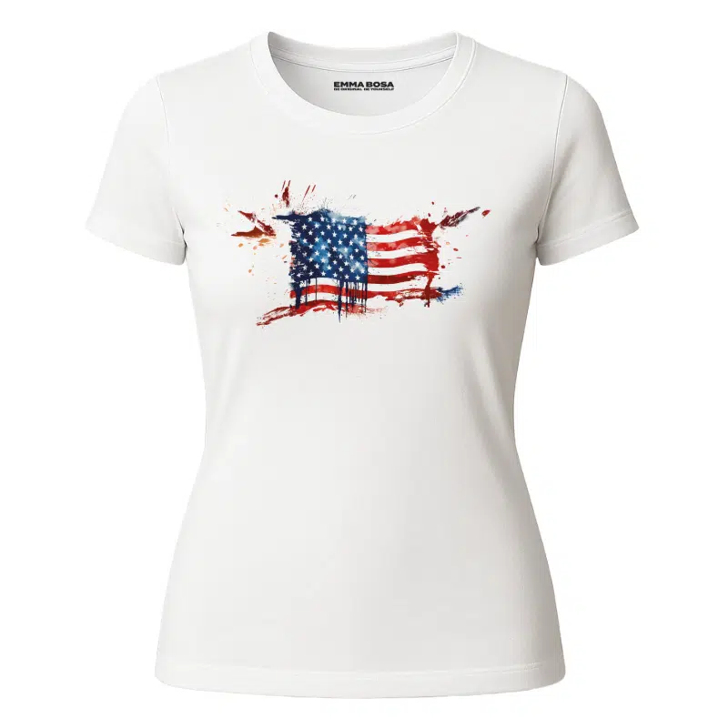 T-shirt USA Flag – T-shirt Sassy Style – T-shirt USA Flag
