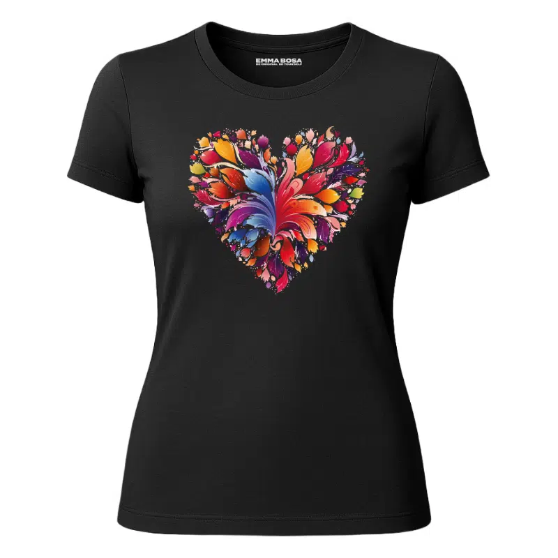 T-shirt Colorful Heart – T-shirt Sassy Style – T-shirt Colorful Heart (detail 2)