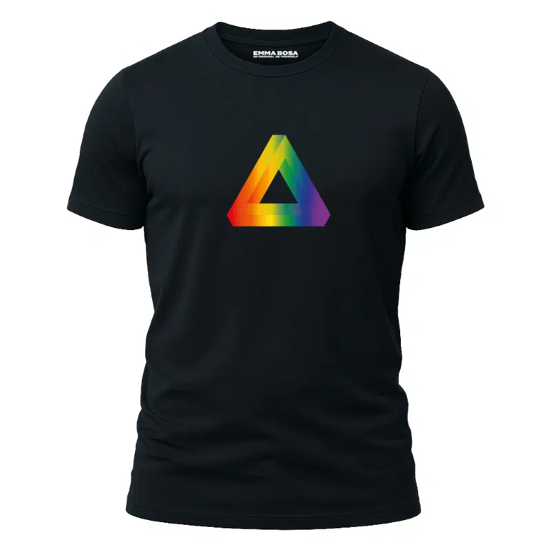 T-shirt Penrose Tribar Rainbow – T-shirt Styler Guys – T-shirt Penrose Tribar Rainbow voor Heren