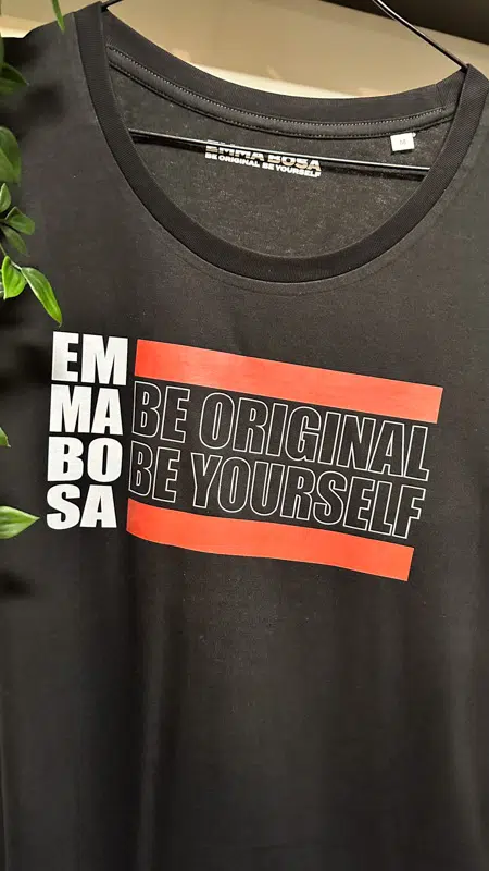 T-Shirt Dames Emma Bosa – Sale, Emma Bosa – T-Shirt Dames Emma Bosa be yourself maat M (detail 2)