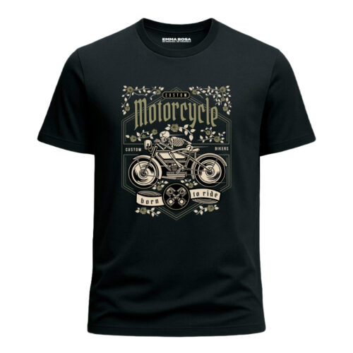 T-shirt Motorcycle Skull Vintage