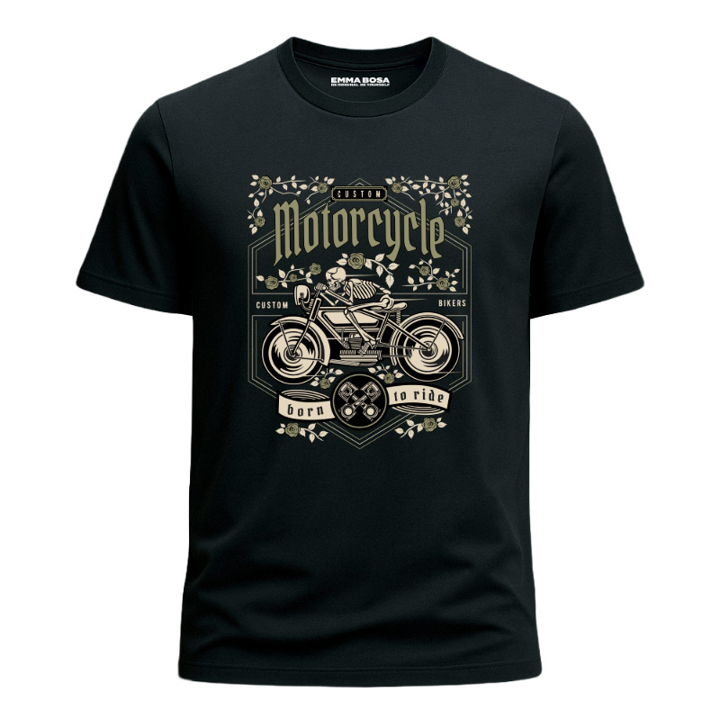 T-shirt Motorcycle Skull Vintage
