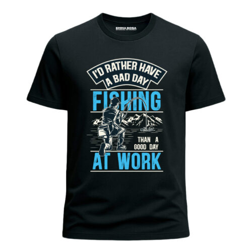T-shirt Fishing At Work Vintage