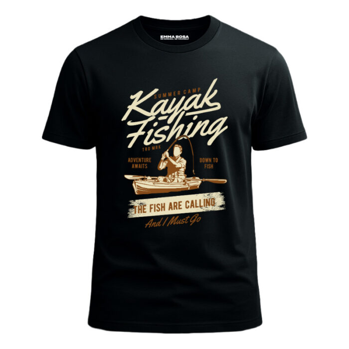 T-shirt Kayak Fishing Vintage