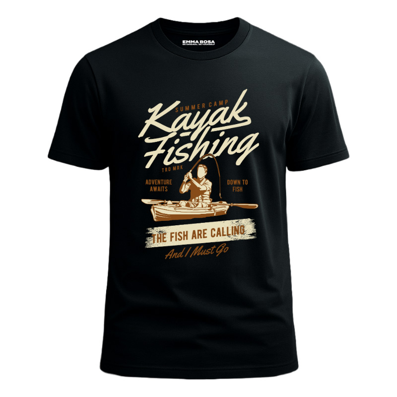 T-shirt Kayak Fishing Vintage