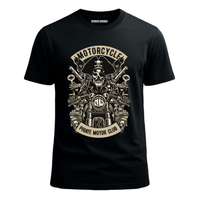 T-shirt Pirate Motor Club Vintage
