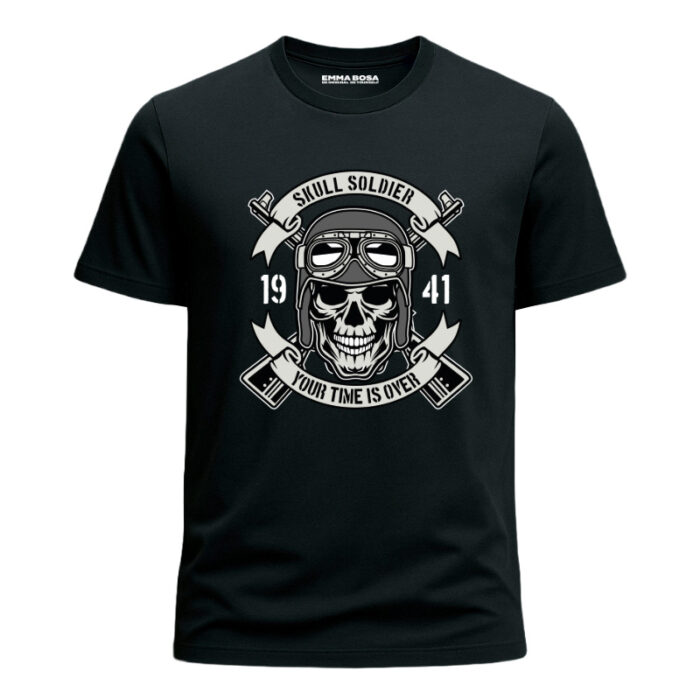 T-shirt Skull Soldier Vintage