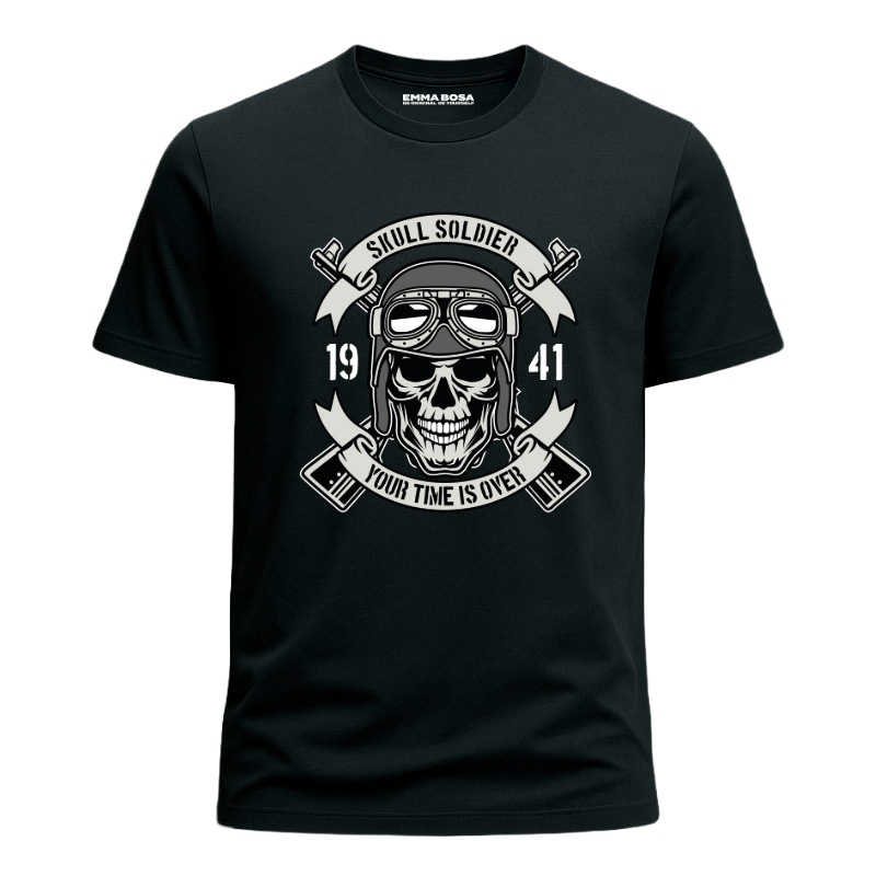 T-shirt Skull Soldier Vintage